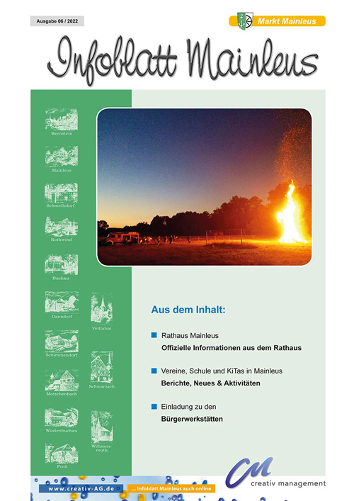 Titelseite des Infoblatts Mainleus